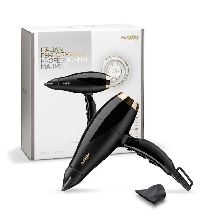Seche-cheveux - BaByliss - 6714E Super Pro 2300  - Moteur AC - Fabriqué en Italie