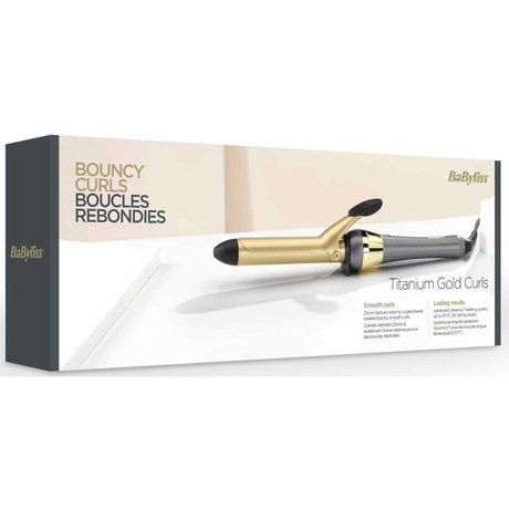 BaByliss - 2524TE - Boucleur Titanium Gold Tong 25mm pour des Boucles Définies