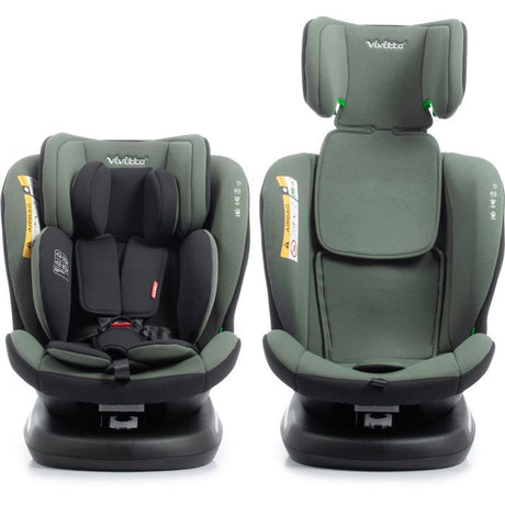 Siege auto - BABYAUTO - Sigma IFix Vivitta - Groupe 0/1/2/3 - 40/150 cm - Isofix + Top tether - Pivotant 360° - Inclinable - Vert