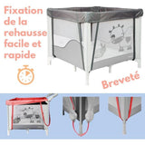 BAMBISOL - Parc/Berceau Bébé Pliant 90x90cm avec 2 Niveaux de Couchage - Sac de Transport, Espace de Jeux