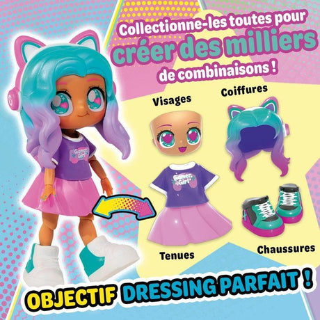 Poupée Personalisable - BANDAI - Animakii - HEA26352 - Magicienne et Ecoliere