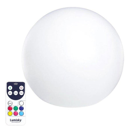 Boule lumineuse flottante - LUMISKY - BOBBY C50 - LED multicolore dimmable - Télécommande - Recharge induction - Ř50 cm