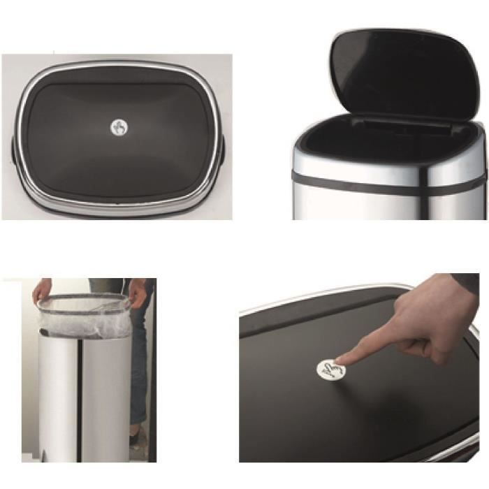 Poubelle de Cuisine Push - CITY - KITCHEN MOVE - 58 L - Ouverture simple pression