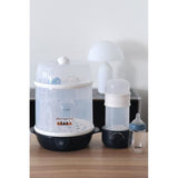 BÉABA - Chauffe Biberon/Petits Pots - Stérilisateur Biberon - Chauffe Lait Maternel - Vapeur douce - Baby Milk Second - Night blue