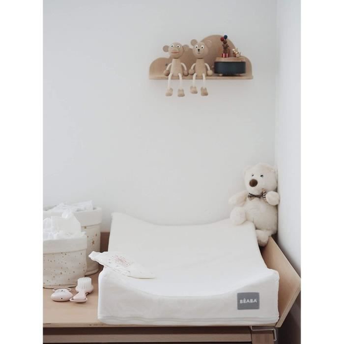 BÉABA - Matelas a Langer Sofalange - Made In France - Concept Breveté - Plan a Langer Incliné - Limite Les Reflux - oekotex - Blanc