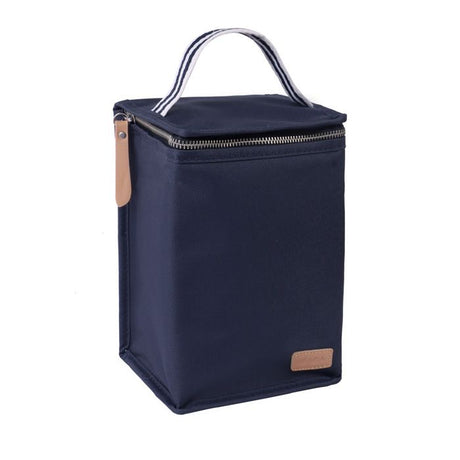 BEABA, Pochette repas isotherme Bleu marine / stripes