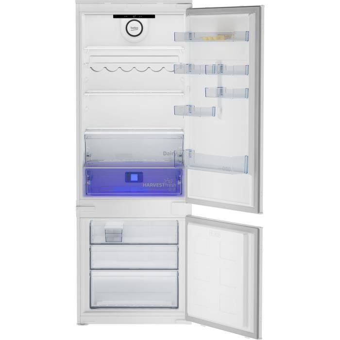 Réfrigérateur encastrable BEKO - Technologie Harvestfresh - 2 portes - 400L - Froid brassé