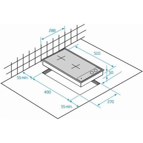 Plaque de cuisson Induction BEKO - 2 feux - L30 cm - HDMI32400DT