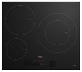 Plaque a induction - BEKO - 3 foyers - 60 cm - Noir - HII63405MT