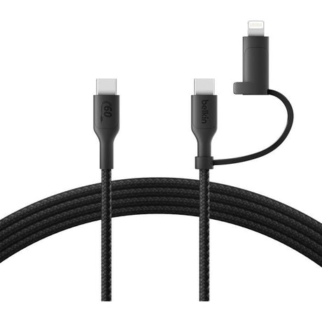 Câble 2-en-1 - BELKIN - USB-C et Lightning - Noir