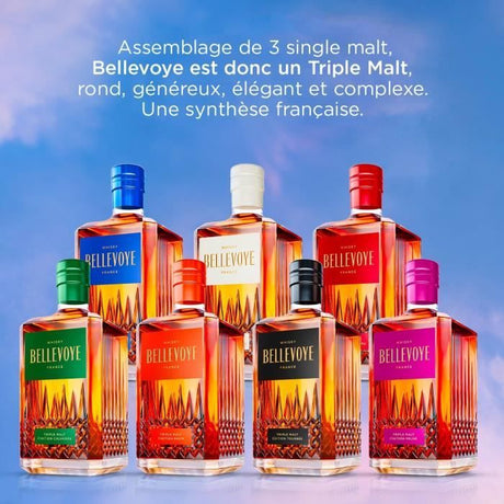 BELLEVOYE - BLANC - Whisky - Triple Malt - Origine : France - 40 % alcool  - bouteille 70 cl