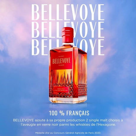 BELLEVOYE - ROUGE - Whisky - Triple Malt - Origine : France - 43 % alcool  - bouteille 70 cl