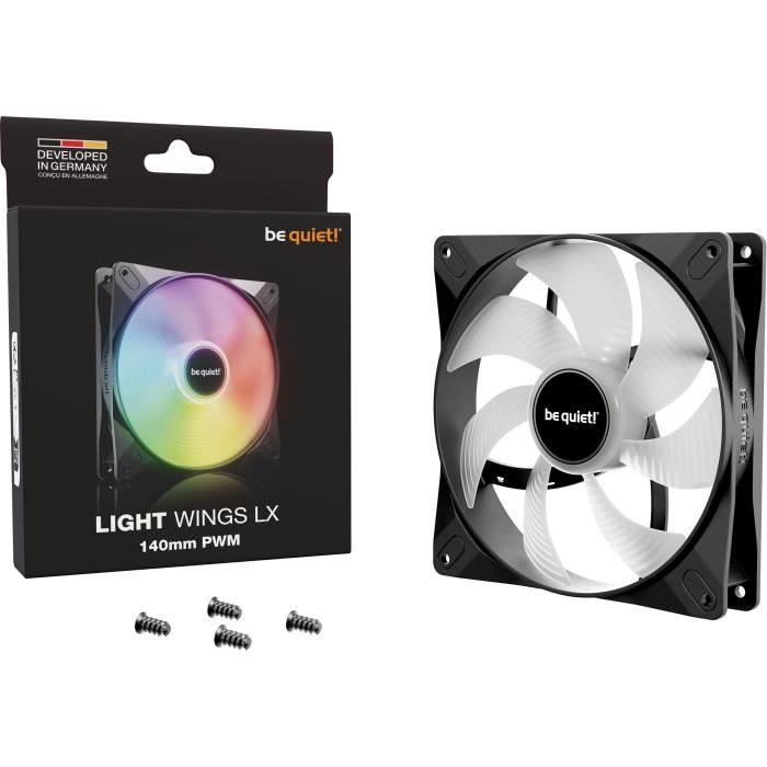 BE QUIET! - Light Wings LX - Ventilateur Boîtier - BL126 - 140 mm - PWM
