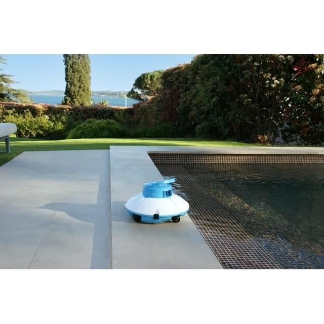 Robot de piscine - Bestway - Frisbee - Autonome - nettoyage fond plat - 5x3m max - Bleu