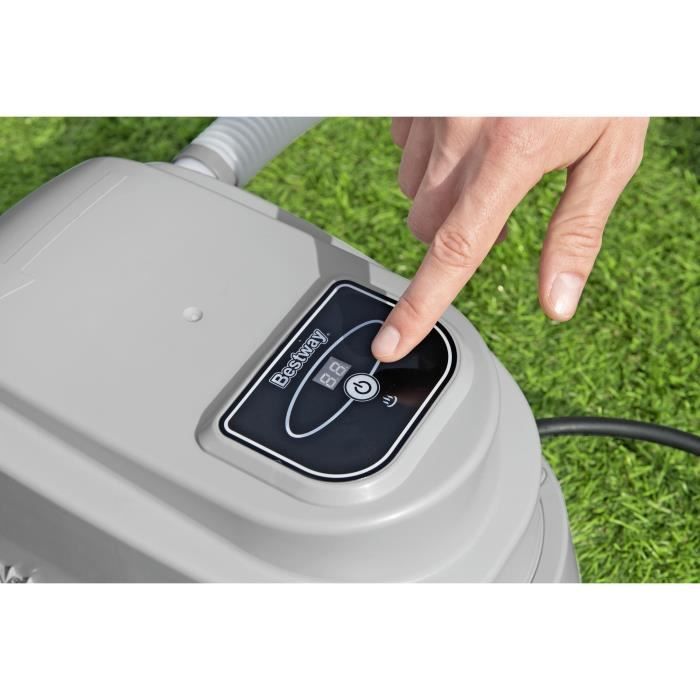 Réchauffeur électrique - Bestway - Pour piscine hors sol - Gris