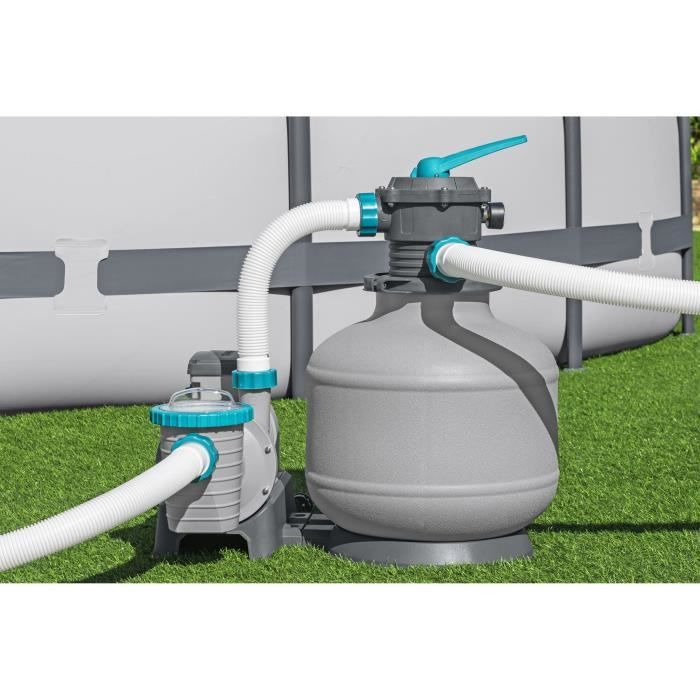 Filtre a sable / pompe de filtration pour piscine jusqu'a 66 m3 - Bestway -11 355 L/h - Avec préfiltre