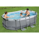Kit Piscine hors sol tubulaire BESTWAY - Steel Pro MAX - 305 x 200 x 84 cm - Ovale (Livrée avev filtre a cartouche et 1 cartouche)