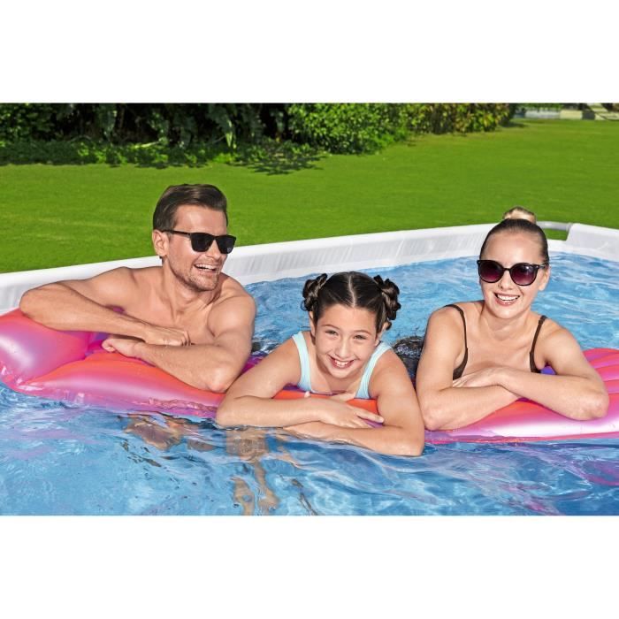 Kit Piscine hors sol tubulaire BESTWAY - Steel Pro Max - 404 x 201 x 100 cm - Rectangulaire (Filtre à cartouche, échelle)