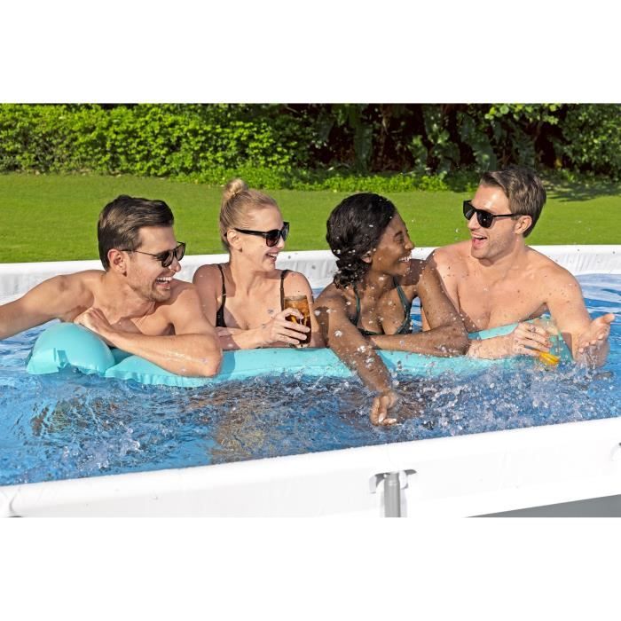 Kit Piscine hors sol tubulaire BESTWAY - Steel Pro Max - 404 x 201 x 100 cm - Rectangulaire (Filtre à cartouche, échelle)