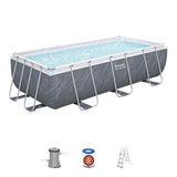 Kit Piscine hors sol tubulaire BESTWAY - Steel Pro Max - 404 x 201 x 100 cm -Rectangulaire (Filtre a cartouche, échelle, 1 cartouche