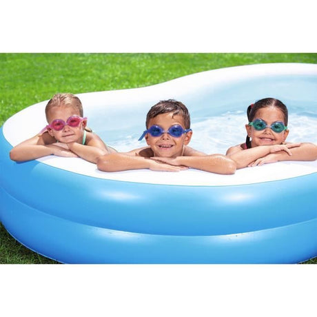 Piscine gonflable - Bestway - Big Lagoon - 262 x 157 x 46 cm - bleu et blanc - pour enfant