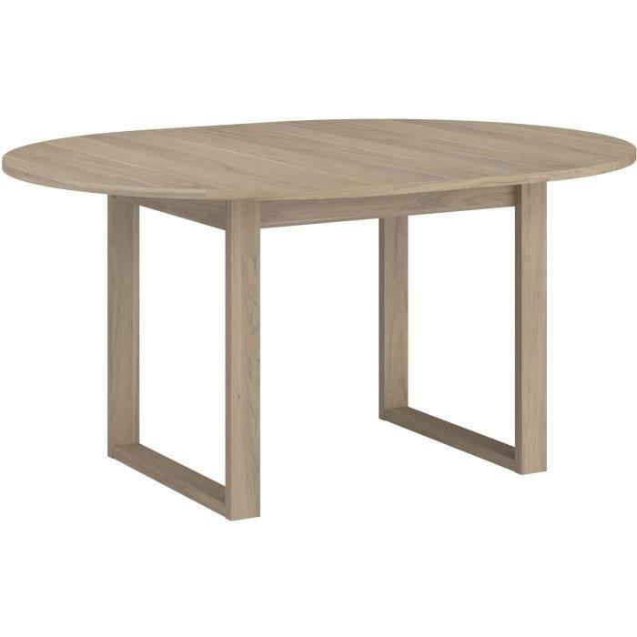 Table a Manger Extensible  BETTY - Ronde - Chene Dakota - 4 / 6 personnes - 120 / 155 x 120 x 75 cm