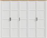 Armoire de chambre - BOHOL - Décor Chene blanchi - 5 portes battantes - L265,6 x P59,6 x H214 cm