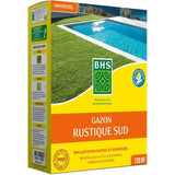 Semence de gazon - BHS - Gazon Rustique Sud - 1kg, 40 m˛. Résistant aux conditions seches grâce a la fétuque élevée.