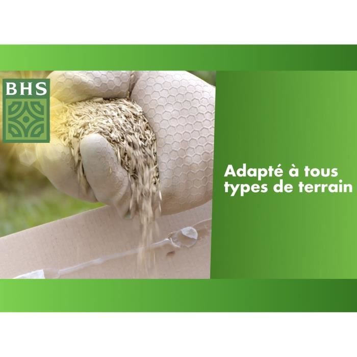 Semence de gazon| Regarnissage Terrain Sec - BHS - 1kg | 50 m˛ | Résistant et durable