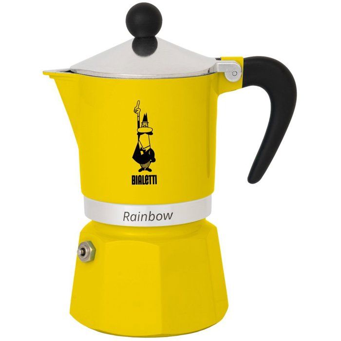 Cafetiere italienne - BIALETTI - RAINBOW - 6 tasses - 0,30 L - Jaune