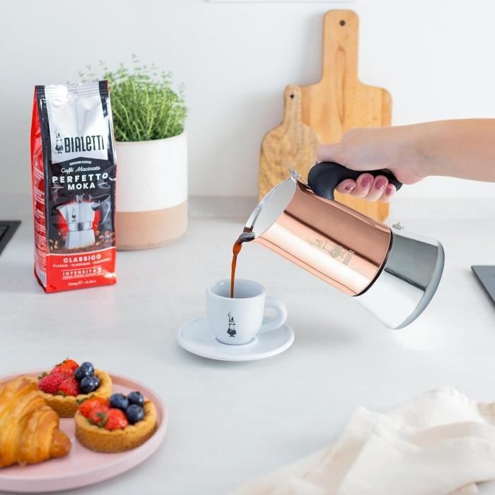 Cafetiere italienne - BIALETTI - NEW VENUS - 6 tasses - 0,24 L - Cuivre - compatible induction
