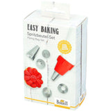 Poche a douille  - BIRKMANN - EASY BAKING - Tissu - Inclus 6 douilles + 1 adapteur - 9 x 14,5 x 5,7 cm
