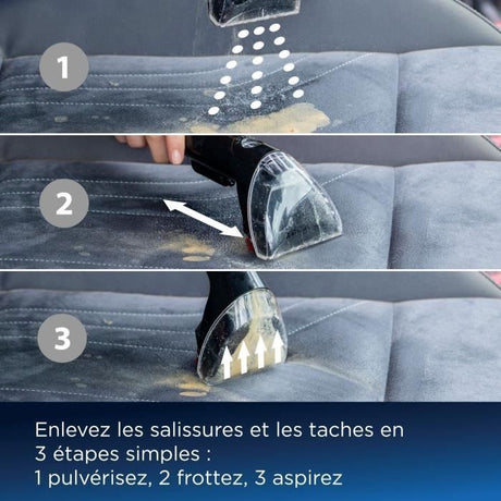 BISSELL SpotClean Auto Pro Select 3730N - Détache, Nettoie et Aspire - Réservoir grande capacité - Longue portée