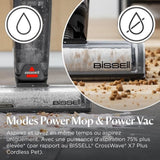 BISSELL CrossWave OmniForce Edge - Aspirateur Balai Laveur sans Fil - Aspire & Lave en Meme Temps ou Mode Aspiration Uniquement