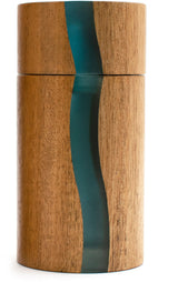 Moulin a poivre - BISETTI - POSITANO - 13 cm - Acacia / Resine bleu