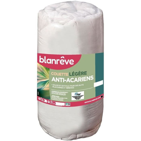 Couette Légere 200gr/m˛ - BLANREVE -  Anti-Acariens - 200 x 200 cm - Blanc