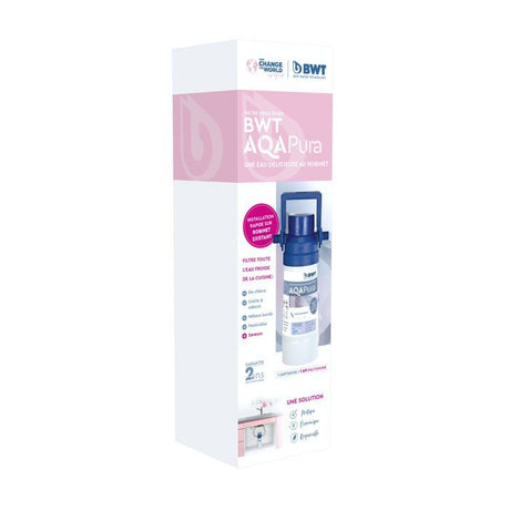 Filtre sous-évier - BWT - AQA-PURA - Retenue partielle des PFAS - Capacité 10.000 L / 1 an - Kit complet