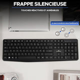Pack clavier souris sans fil - 12 touches de raccourcis multimédias - BLUESTORK - PACK-WL-OFF-V2/FR - AZERTY