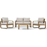 Salon de jardin - Bois d'acacia - 4 personnes - BOHEMIA - Creme