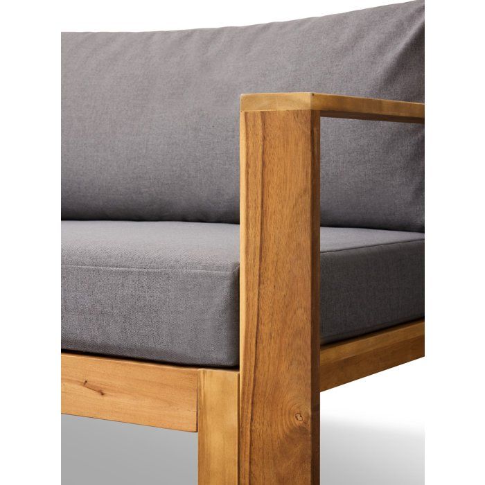 Salon de jardin d'angle modulable LEVATA CLASSIQUE - Bois d'acacia FSC - 5 personnes - Gris