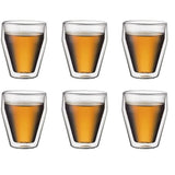 Set 6 verres thermo - BODUM - Titlis - Double paroi - 0.25 l - Transparent