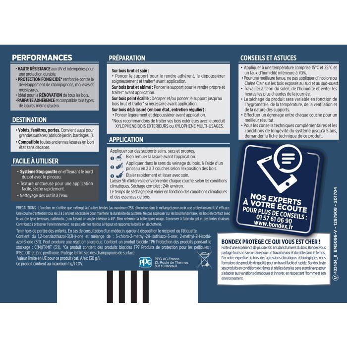 BONDEX Lasure 2 en 1 Satin Haute Protection 5 ans - Chene moyen