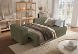 Canapé d'angle convertible - 4 places - BOBO - Tissu Vert - 244 x 138 x 86 cm