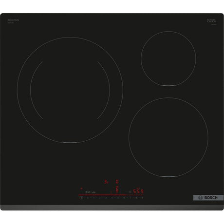Table induction BOSCH - 3 foyers - L59 x P52 cm - PIJ631HB1E