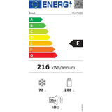 Réfrigérateur combiné intégrable BOSCH SER2 -KIV87NSE0 - 2 portes - 270 L - Classe E