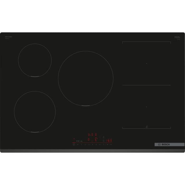 Table induction grande largeur BOSCH - 5 foyers - L80 x P52 cm - PVW831HC1E