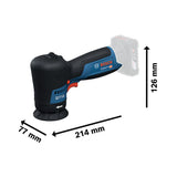 Polisseuse orbitale sans fil BOSCH PROFESSIONAL - GPO 12V-77 - 12V - Plateau support + tampon a polir 77mm