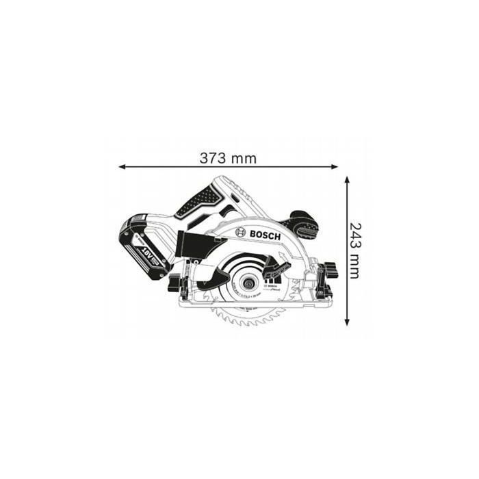 Scie Circulaire Bosch Professional GKS 18V-57 G avec lame de 165mm, sans batterie, dans une Lboxx - 06016A2101