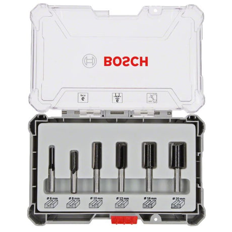 Coffret de fraises - BOSCH PROFESSIONAL - 2607017465 - 6 fraises droites - Ř12/16/20 mm - Queue de 6 mm