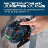 Bosch Professional laser combiné GCL 12V-50-22 CG (jusqu'a 50m, Dual Power, support RM 20, 4 piles 1,5V LR6 (AA), housse)